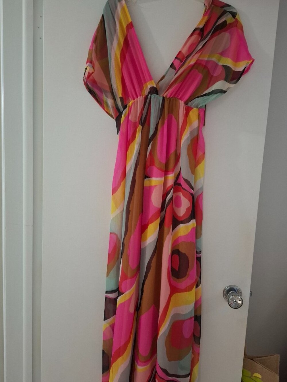 Beautiful H&M Geometric Print Maxi Dress Size 10